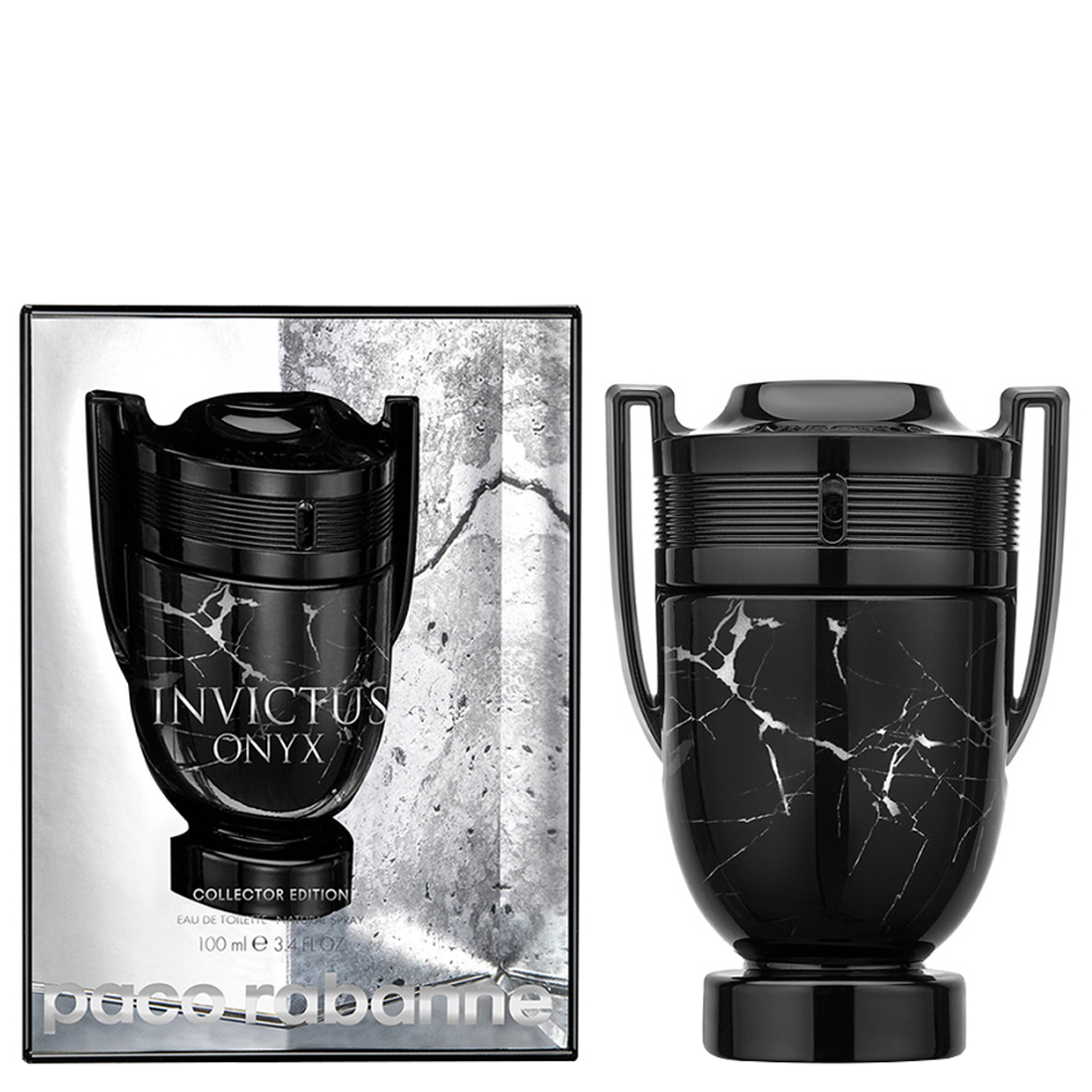 Invictus Onyx for Men By Paco Rabanne Eau de Toilette Spray 3.4 oz
