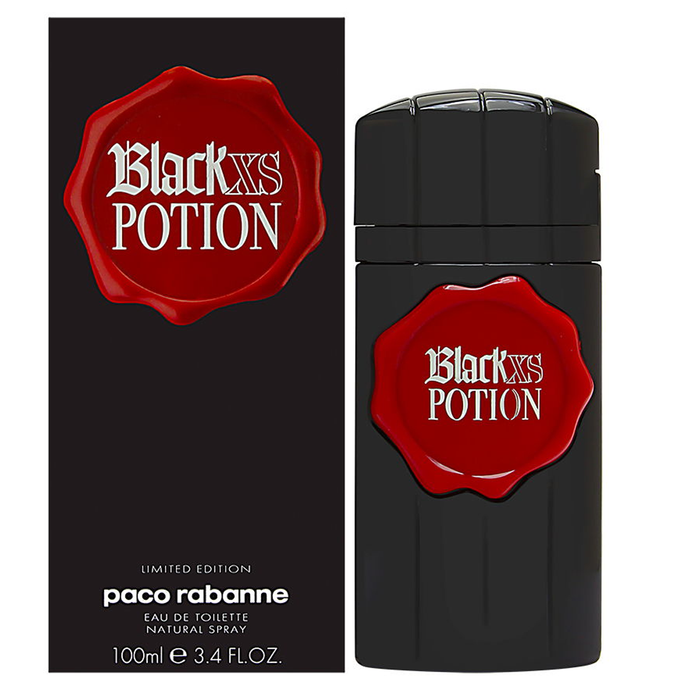 Black Potion Men By Paco Rabanne Eau de Toilette Spray 3.4 oz