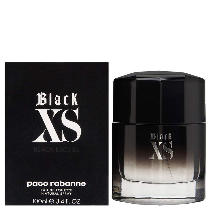 Black XS For Men By Paco Rabanne Eau de Toilette Spray 3.4 oz