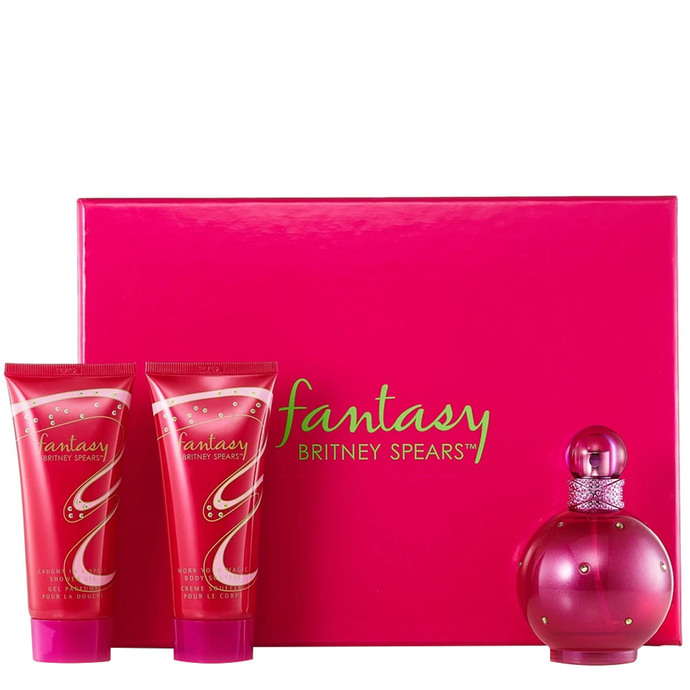 Fantasy For Women By Britney Spears Eau De Parfum Spray 3.4 oz. Gift set 3 pieces