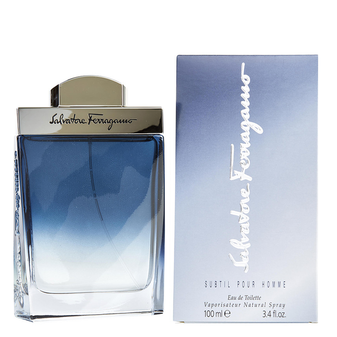 Subtil Pour Homme Men by  Salvatore Ferragamo Eau de Toilette Spray 3.4 oz