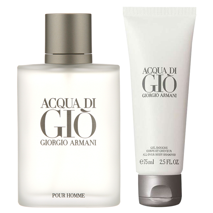 Acqua di Gio For Men By Giorgio Armani Eau de Toilette Spray 1.7 Travel Set